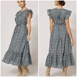 Cleobella Makenna Midi Dress Biarritz SZ M